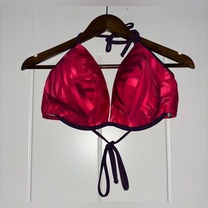 Ujena84 Floral Red Purple Bikini Swim 2pcs Set Women 2X/L Summer Tropic Poolside